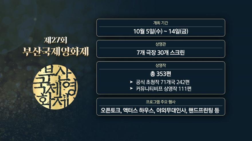 뉴스큐] 부산국제영화제, 3년 만에 정상화...